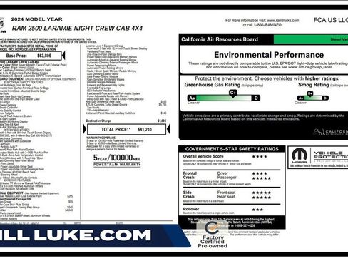 Certified 2024 RAM 2500 Laramie w/ Night Edition AWD/4WD image 1