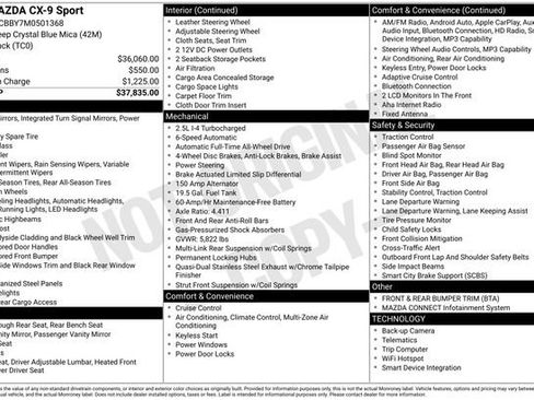 Used 2021 MAZDA CX-9 Sport AWD/4WD image 26