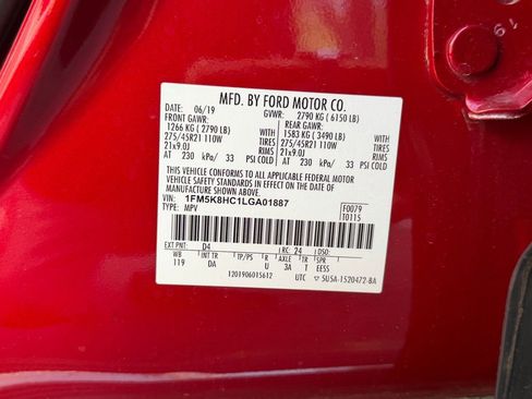 Used 2020 Ford Explorer Platinum w/ Premium Technology Package image 55