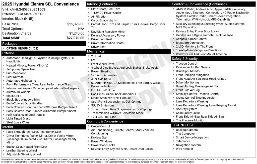 Certified 2025 Hyundai Elantra SEL FWD image 41
