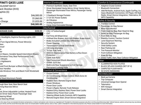 Used 2022 INFINITI QX55 Luxe w/ Cargo Package image 27