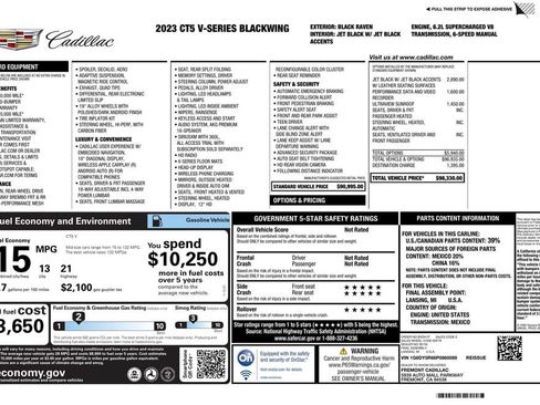 Used 2023 Cadillac CT5 V Blackwing RWD image 3