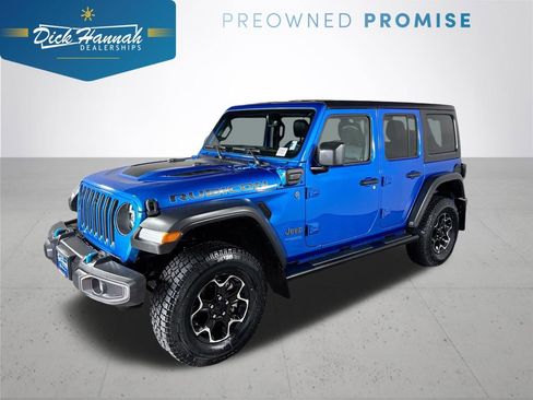 Used 2022 Jeep Wrangler Unlimited Rubicon 4xe AWD/4WD image 1