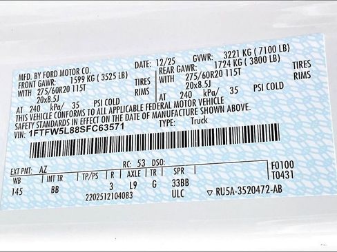 New 2025 Ford F150 Lariat w/ Equipment Group 501A Mid image 9