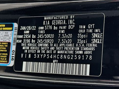 Used 2022 Kia Telluride SX w/ Towing Package FWD image 12