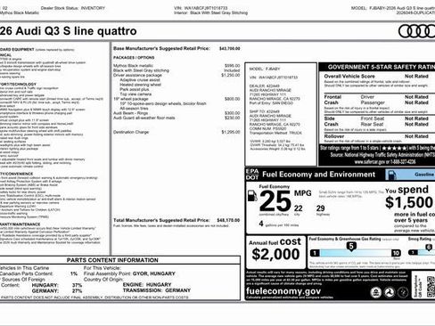 New 2026 Audi Q3 quattro 2.0T image 34