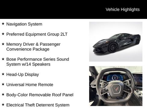 Used 2024 Chevrolet Corvette Stingray Preferred Cpe w/ 2LT image 2