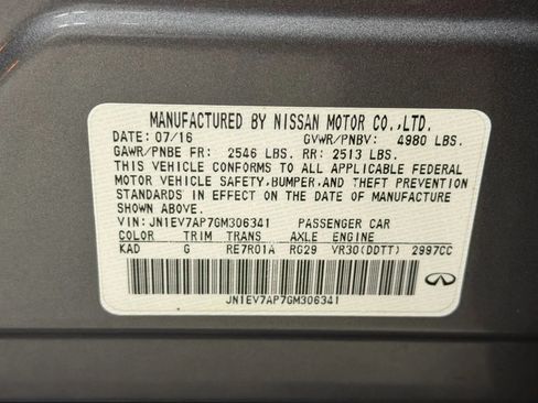 Used 2016 INFINITI Q50 3.0t Premium w/ Cargo Package RWD image 37