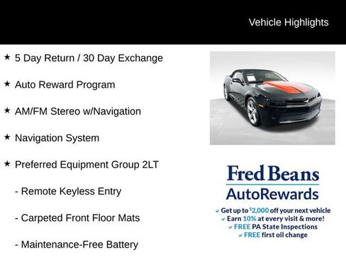 Used 2015 Chevrolet Camaro LT w/ RS Package RWD image 4