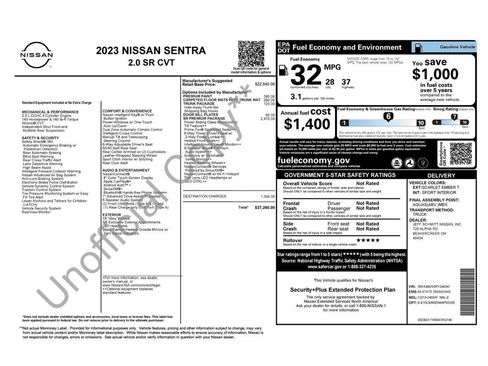 Used 2023 Nissan Sentra SR w/ SR Premium Package image 2