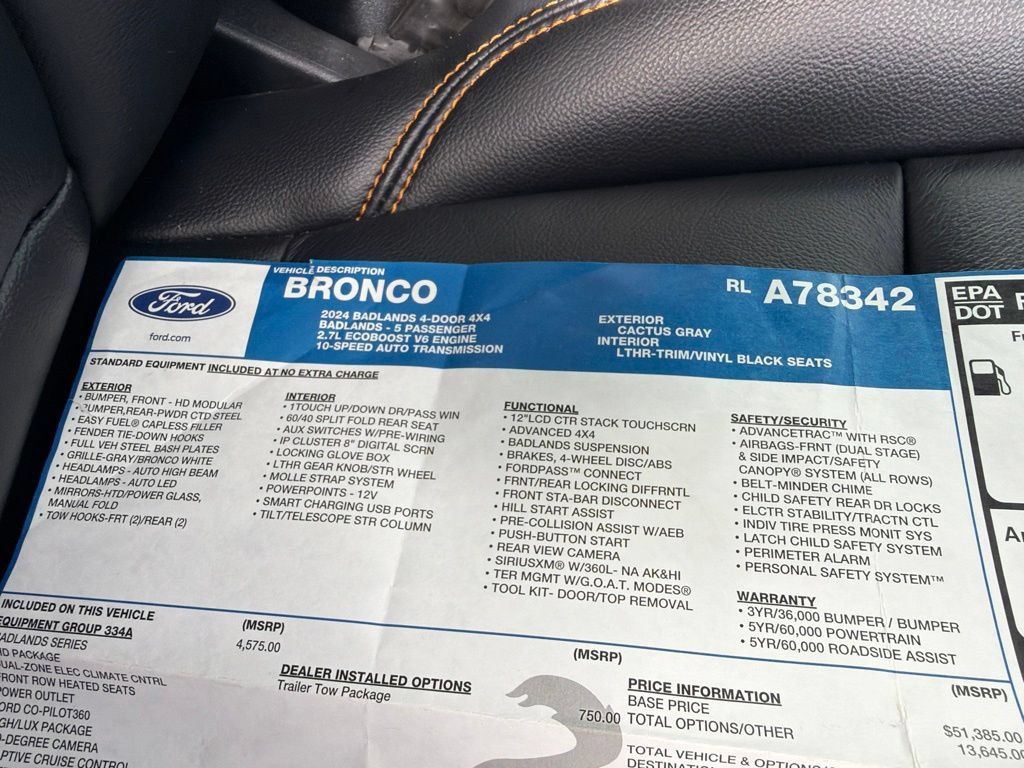 Used 2024 Ford Bronco Badlands AWD/4WD image 38