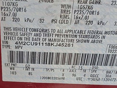 Used 2008 Mercury Mariner 4WD V6 image 10