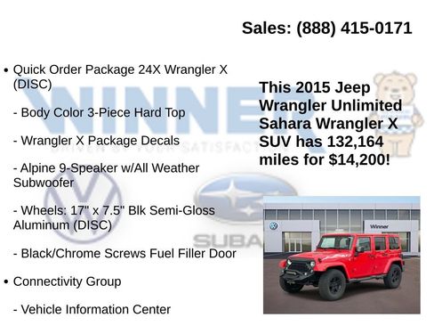 Used 2015 Jeep Wrangler Unlimited Sahara image 13