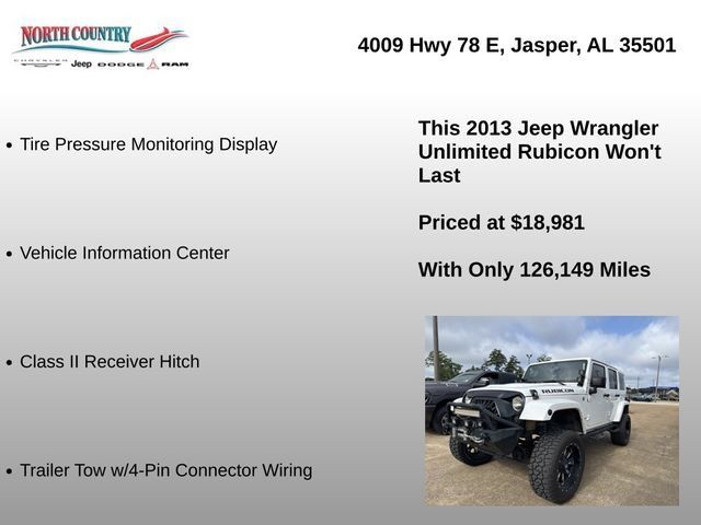 Used 2013 Jeep Wrangler Unlimited Rubicon w/ Connectivity Group AWD/4WD image 15