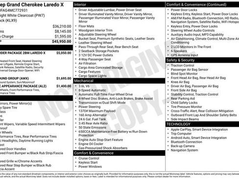 Certified 2021 Jeep Grand Cherokee Laredo X image 31