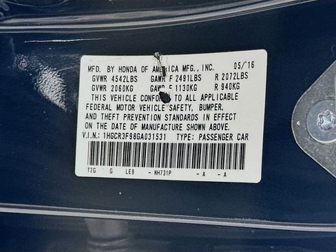 Used 2016 Honda Accord Touring image 12