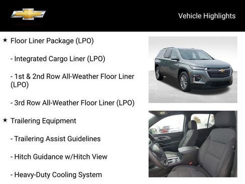 Certified 2023 Chevrolet Traverse LT w/ LPO, Floor Liner Package AWD/4WD image 19