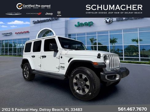 Used 2021 Jeep Wrangler Unlimited Sahara w/ Uconnect 4C Nav & Sound Group AWD/4WD image 1