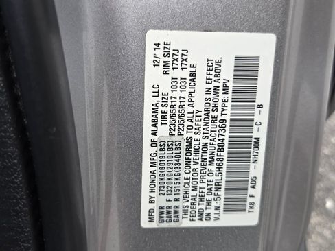 Used 2015 Honda Odyssey EX-L image 19