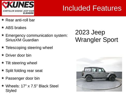 Used 2023 Jeep Wrangler Unlimited Sport AWD/4WD image 4