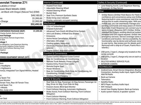 New 2027 Chevrolet Traverse Z71 w/ Driver Confidence Package AWD/4WD image 2