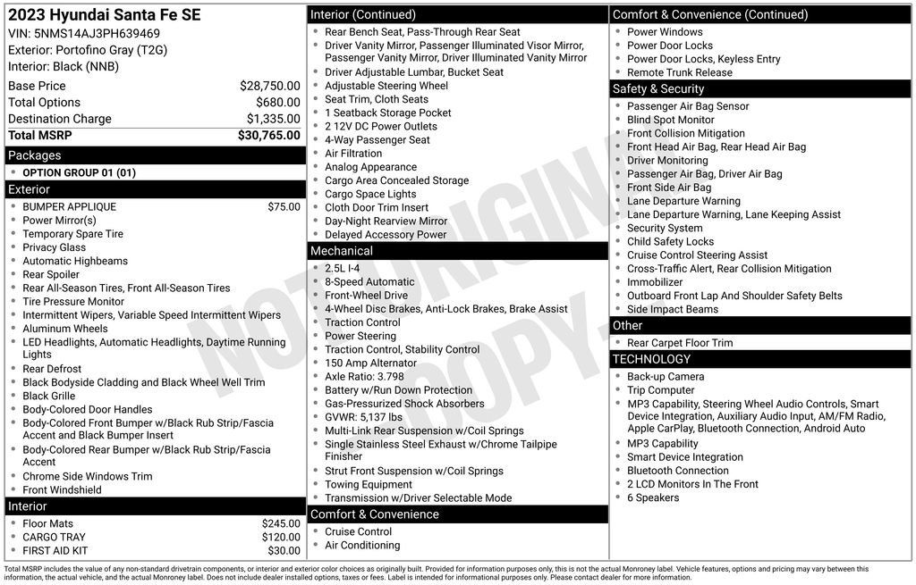 Certified 2023 Hyundai Santa Fe SE FWD image 31