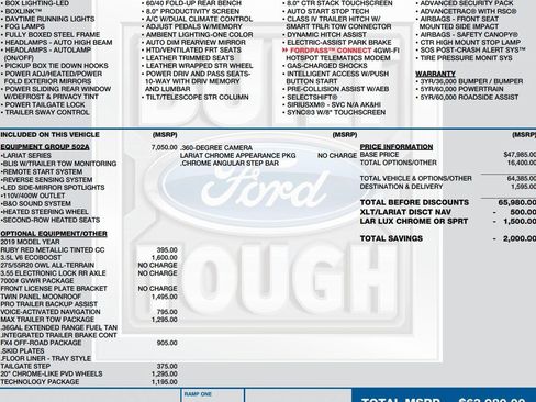 Used 2019 Ford F150 Lariat w/ Equipment Group 502A Luxury image 2