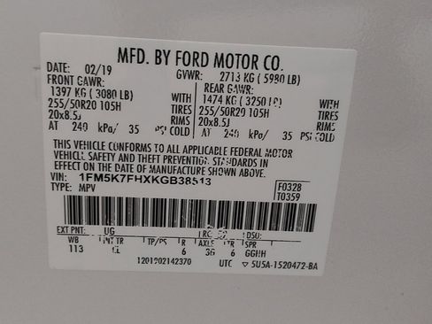 Used 2019 Ford Explorer Limited w/ Ford Safe & Smart Package FWD image 33