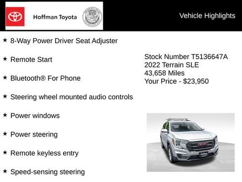 Used 2022 GMC Terrain SLE w/ Driver Convenience Package AWD/4WD image 20