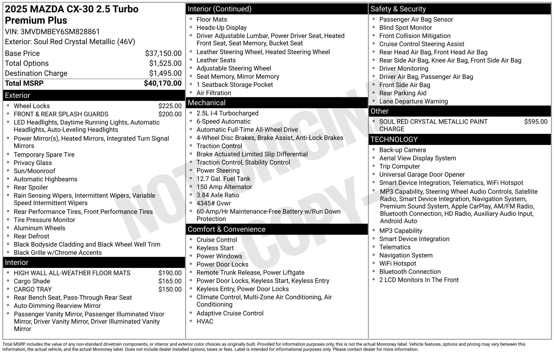 Certified 2025 MAZDA CX-30 2.5 Turbo w/ Premium Plus Pkg AWD/4WD image 29