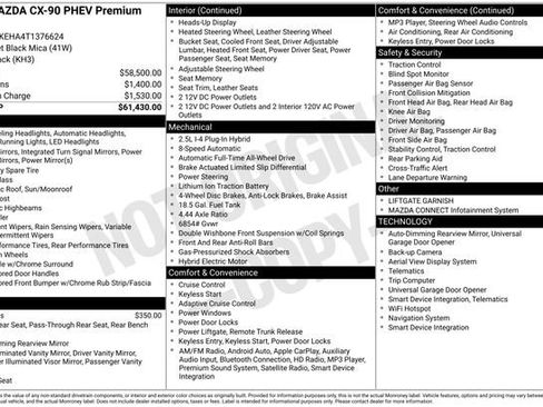 Certified 2026 MAZDA CX-90 Plug-In Hybrid w/ Premium Plus AWD/4WD image 5