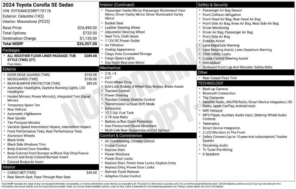 Certified 2024 Toyota Corolla SE FWD image 35