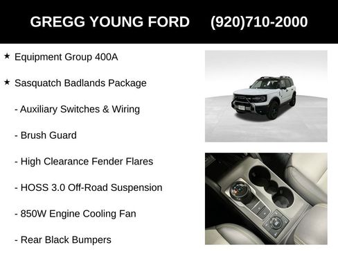 New 2025 Ford Bronco Sport Badlands w/ Sasquatch Badlands Package image 7