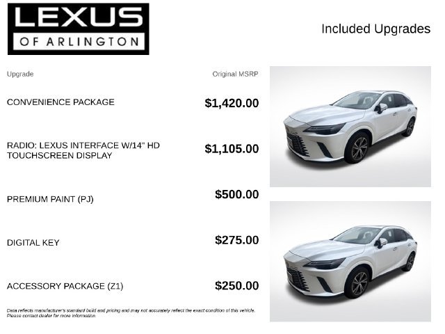 Used 2024 Lexus RX 350 Premium w/ Convenience Package AWD/4WD image 4