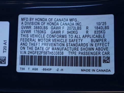 New 2026 Honda Civic Sport image 42