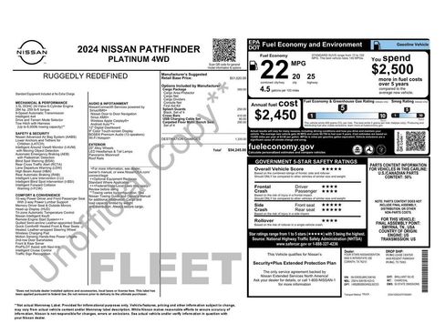 Used 2024 Nissan Pathfinder Platinum w/ Cargo Package image 2