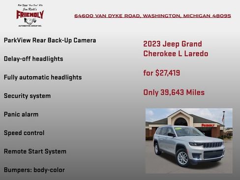Used 2023 Jeep Grand Cherokee L Laredo w/ Luxury Tech Group I AWD/4WD image 30