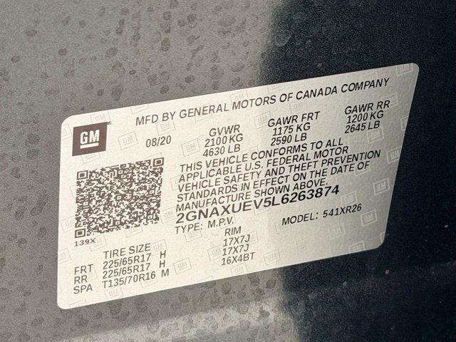 Certified 2020 Chevrolet Equinox LT AWD/4WD image 20