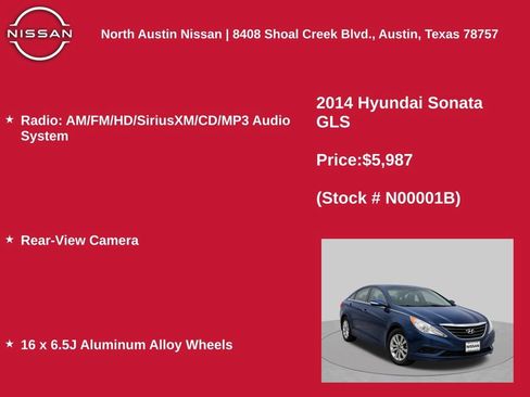 Used 2014 Hyundai Sonata GLS w/ Popular Equipment Group 2 FWD image 2