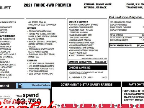 Used 2021 Chevrolet Tahoe Premier image 2