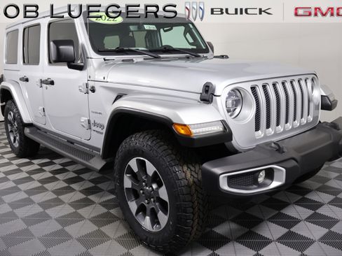 Used 2022 Jeep Wrangler Unlimited Sahara w/ LED Lighting Group image 1