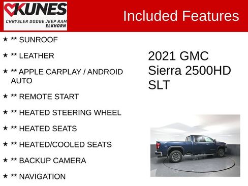 Used 2021 GMC Sierra 2500 SLT w/ SLT Premium Package AWD/4WD image 2