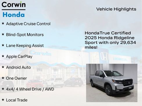 Used 2025 Honda Ridgeline Sport image 9