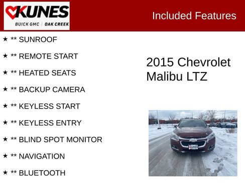 Used 2015 Chevrolet Malibu LTZ image 2