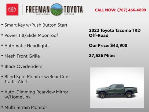 Used 2022 Toyota Tacoma TRD Off-Road w/ TRD Premium Off Road Package AWD/4WD image 12