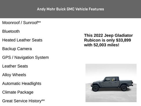 Used 2022 Jeep Gladiator Rubicon w/ Cold Weather Group AWD/4WD image 4