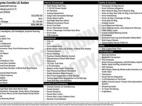 Certified 2024 Toyota Corolla LE FWD image 3