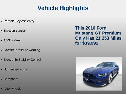 Used 2016 Ford Mustang GT Premium w/ GT Performance Package RWD image 5