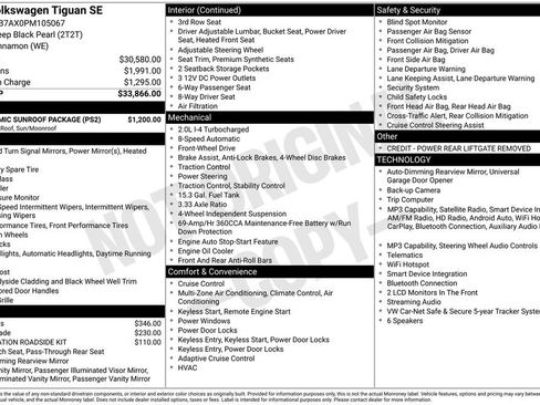 Used 2023 Volkswagen Tiguan SE w/ Panoramic Sunroof Package FWD image 7