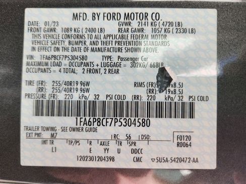 Certified 2023 Ford Mustang GT Premium w/ Equipment Group 401A image 28